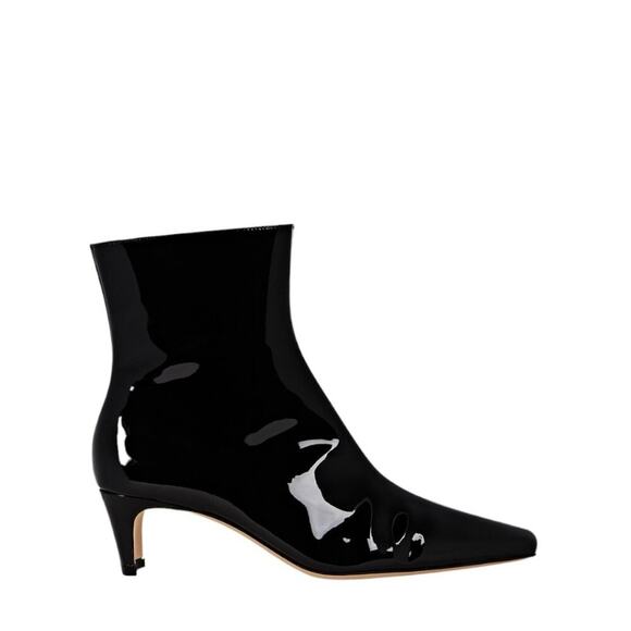 Staud Wally Black Patent Leather Bootie Size 6.5 (36.5 EU) Brand New $395 MSRP - Picture 1 of 7